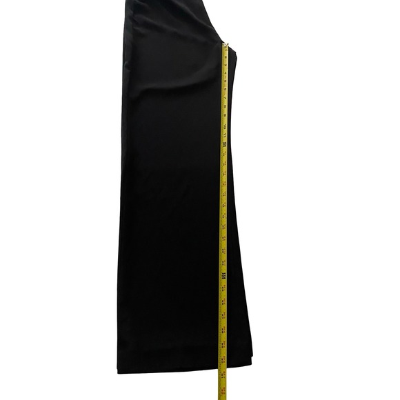 H&M Womens Black Wide Leg Crepe Pants Size 4 High Rise Side Zip - Picture 8 of 9